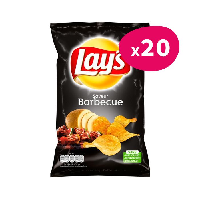 Chips saveur barbecue LAY'S : les 2 sachets de 135g à Prix Carrefour