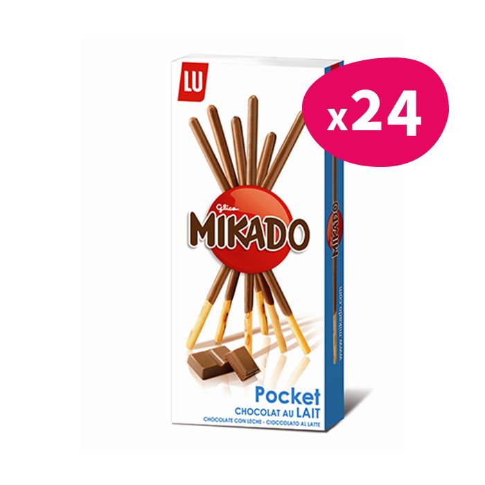 Biscuits nappés au chocolat au lait Mikado LU : Les 3 boîtes de 39